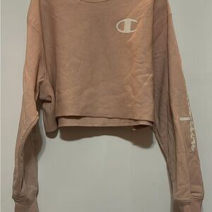 Champion Cropped Sweatshirt in Pink